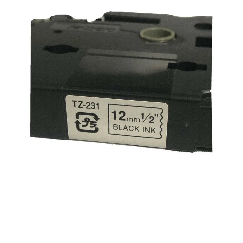Replacement Tape TZ-231 Brother PT-1180 Label Maker Thermal Black Ink 12 mm 1/2